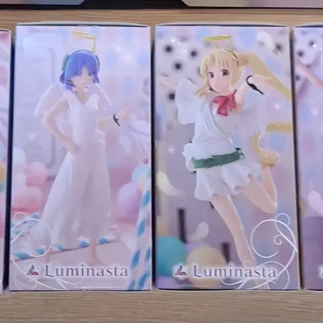 [BUNJANG] Sega Luminasta Bocchi the Rock! Angel Ver. Figure 4 Set + Gacha &amp; Can Badges / [무료배송]세가 루미나스타 봇치더록 천사 피규어 4종 세트+가챠,캔뱃지