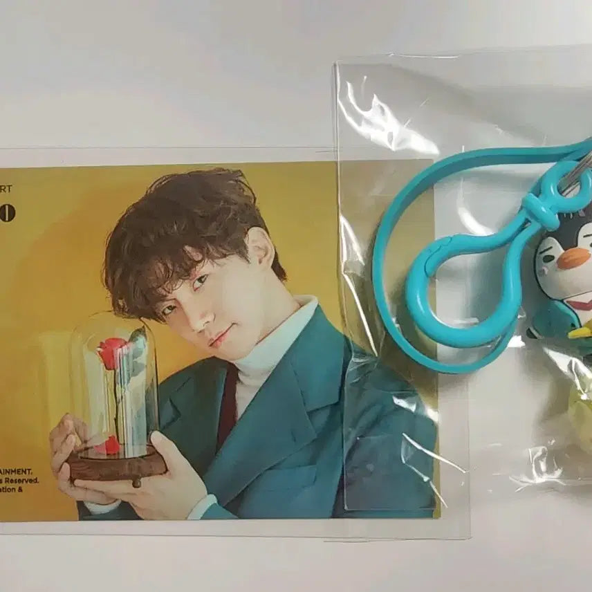 [BUNJANG] 2PM Junho Pyeongpaengi "The Best" Figure Keyring / 2pm 준호 펭펭이 준더베 피규어 키링 +준더베메모포토