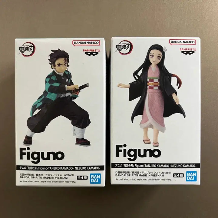 [BUNJANG] Figuno Demon Slayer Tanjiro &amp; Nezuko Figure Set (2 Types) / 귀멸의칼날/귀칼 탄지로 B, 네즈코 D 피규어 2종 (피그노/피구노/Figuno)