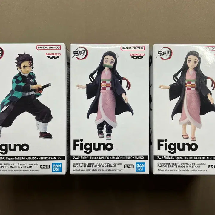 [BUNJANG] Figuno Demon Slayer Tanjiro &amp; Nezuko Figure Set (2 Types) / 귀멸의칼날/귀칼 탄지로 B, 네즈코 C, D 피규어 3종 (피그노/피구노/Figuno)