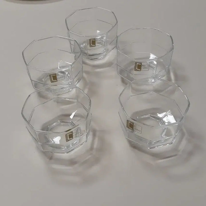 [BUNJANG] El Cale Art Octagonal Transparent Tumbler Set (5 Pieces) / 엘카라트 팔각투명컵