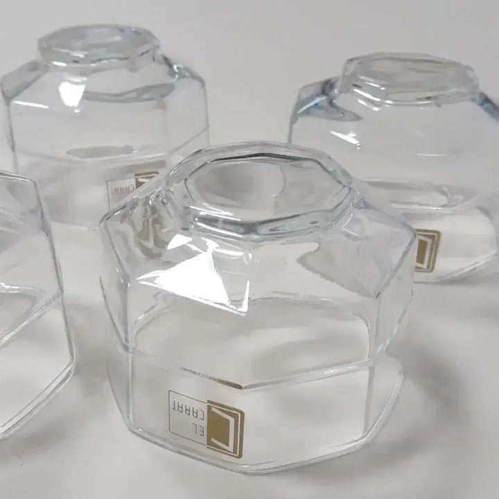 [BUNJANG] El Cale Art Octagonal Transparent Tumbler Set (5 Pieces) / 엘카라트 팔각투명컵