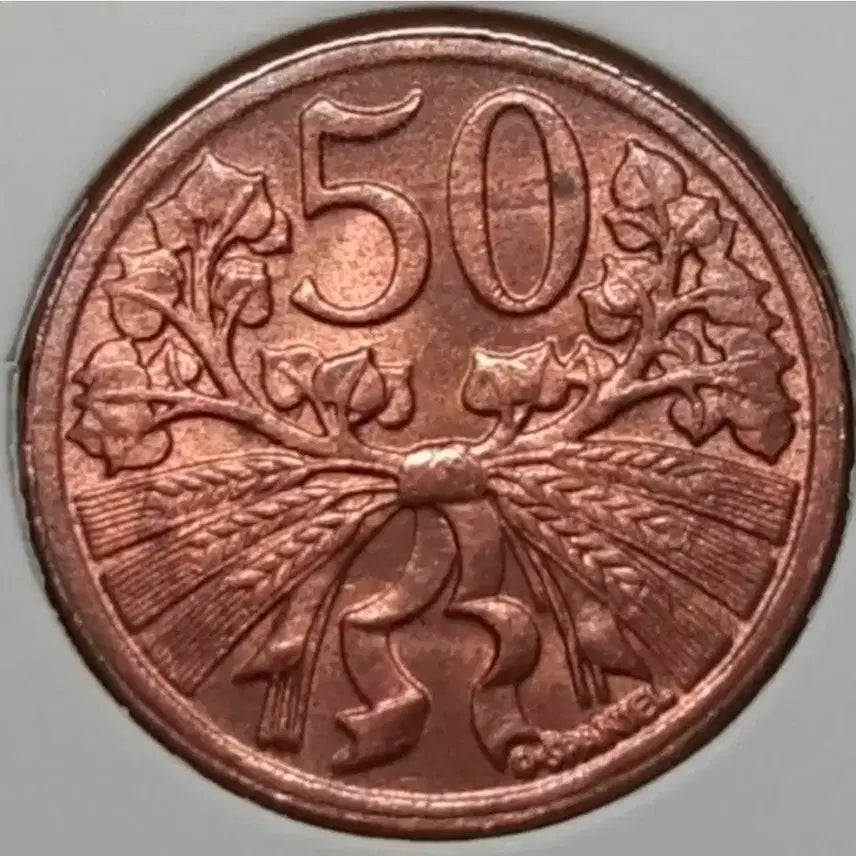 [BUNJANG] 1947 Czechoslovakia 50 Haleru Unused Coin / 희귀 체코슬로바키아 미사용 1947년 50할레루.외국주화 주화 화폐 동전
