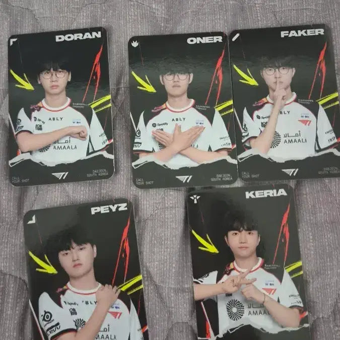 [BUNJANG] T1 Doran Faker Keria Photocard Set / T1 포토카드 도란 오너 페이커 페이커 케리아