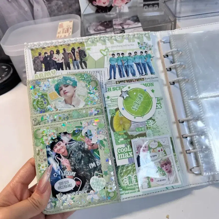 [BUNJANG] BTS A5 Mini/Compact 6-Ring Binder with Inserts / [BTS] A5 미니/콤팩트 6공 바인더 (바꾸 완료 / 속지 포함)