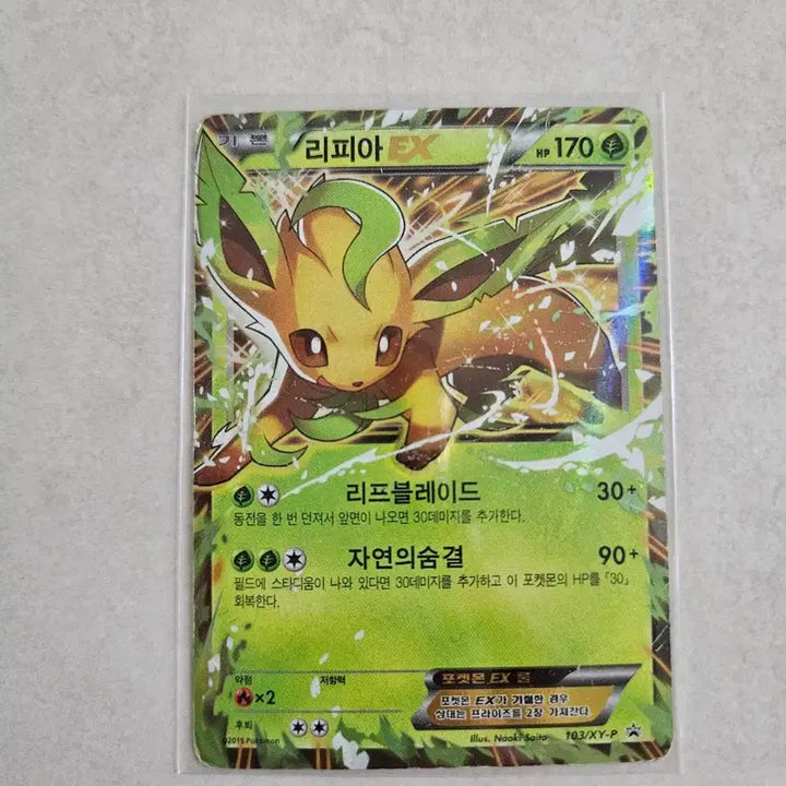 [BUNJANG] 2015 Pokemon TCG Leafeon EX Promo Card (103/XY-P) / 2015년 고전포켓몬카드 XY시리즈 리피아EX 프로모카드(103/XY-P)