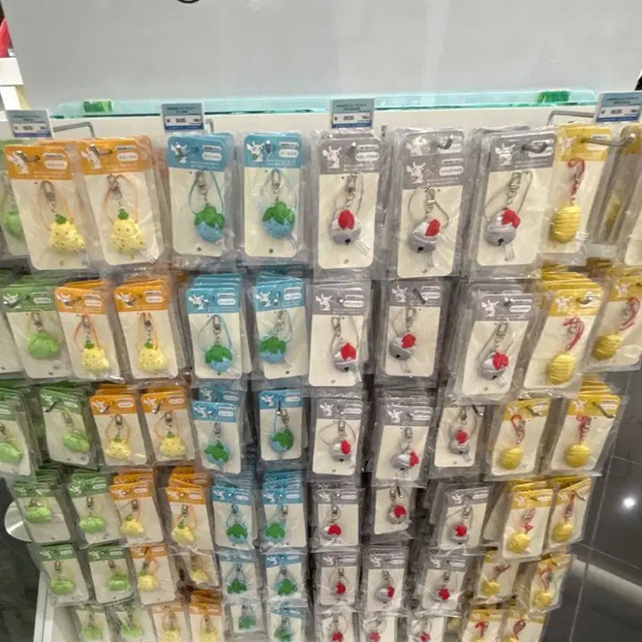 [BUNJANG] Pokemon Center Japan Incense Fruit, Mago Berry, Protective Charm, and Serene Bell Mascot Keychain / [일포센 신상] 포켓몬스터 복분열매 리샘열매 부적금화 마스코트 키링