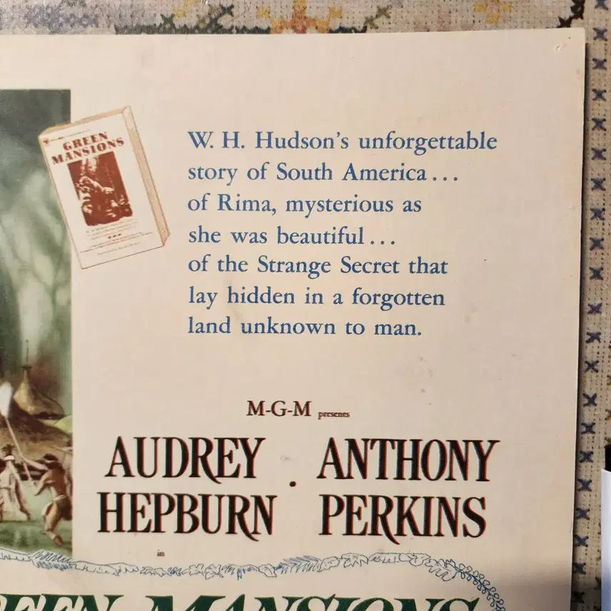 [BUNJANG] Green Mansions 1959 Movie Lobby Card Poster - Audrey Hepburn, Anthony Perkins / 1959년 미국  영화 그린 맨션스(Green Mansions).로비카드(포스터) 36.2cmX28.2cm 오드리 헵번(Audrey Hepburn).앤소니 퍼킨스(Anthony P