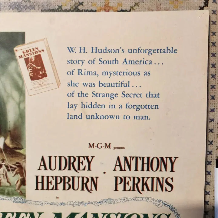 [BUNJANG] Green Mansions 1959 Movie Lobby Card Poster - Audrey Hepburn, Anthony Perkins / 1959년 미국  영화 그린 맨션스(Green Mansions).로비카드(포스터) 36.2cmX28.2cm 오드리 헵번(Audrey Hepburn).앤소니 퍼킨스(Anthony P
