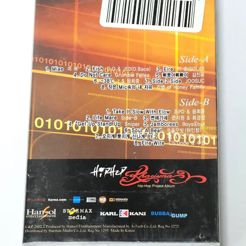 [BUNJANG] 2002 Hip-Hop Kharisma Project Album Cassette Tape (Sealed) / [미개봉] 2002 힙합 카리스마 (Hip-Hop Kharisma) 프로젝트 앨범 카세트테이프