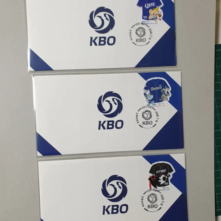 [BUNJANG] KBO League Stamp Museum First Day Cover &amp; Maximum Card / KBO 리그 우표 박물관 초일봉투 / 맥시멈카드 (프로야구팀 캐릭터 스티커 우표)