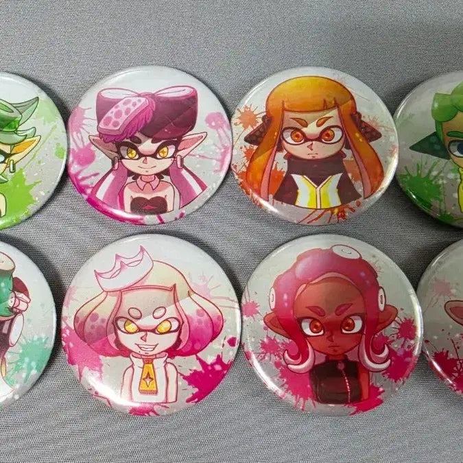 [BUNJANG] Splatoon Unofficial Goods Bundle (Can Badges) / 스플래툰 비공식 굿즈 일괄 (캔배지)