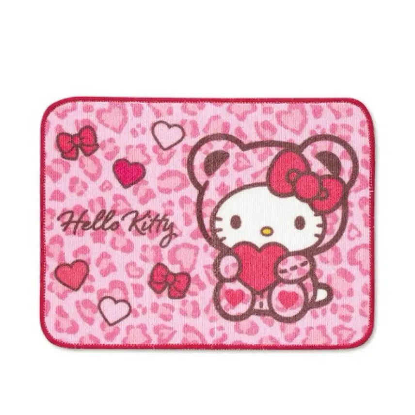 [BUNJANG] Hello Kitty Pink Leopard Bear Mat (Sealed) / 헬로키티 핑크호피 쿠마 발매트 미개봉 새상품 (일본정품)