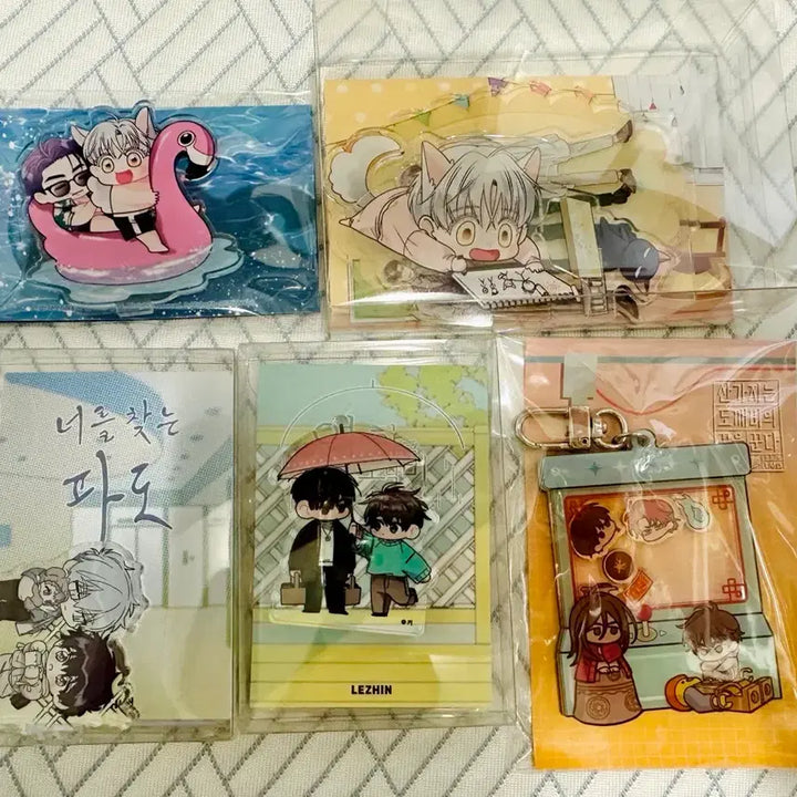 [BUNJANG] Re-DEE BL Webtoon Goods Bundle Set / 레진 리디 bl웹툰 이리너 너찾파 소낙비 산가지 굿즈 5개 일괄