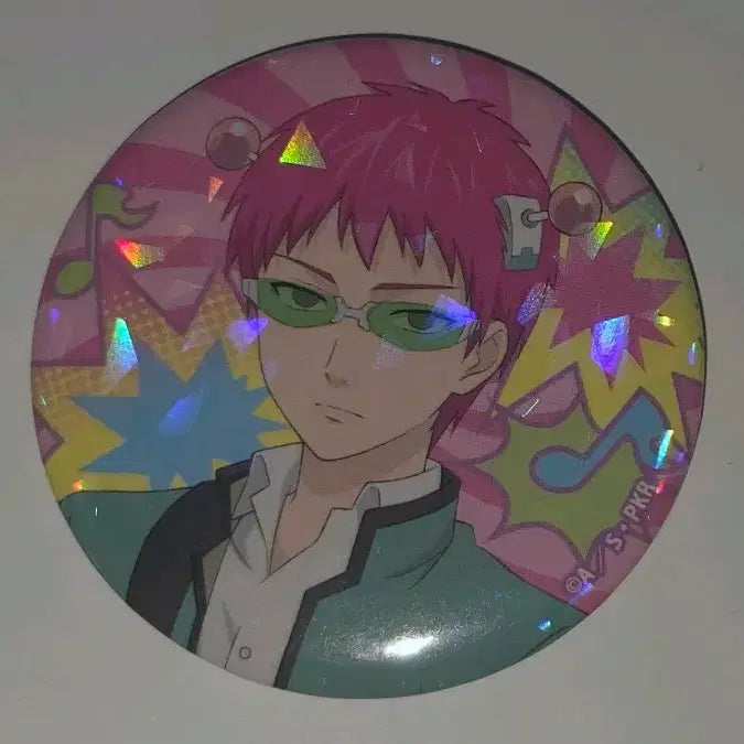 [BUNJANG] The Disastrous Life of Saiki K. Trading Hologram Can Badge Band Ver. / 사이키 쿠스오의 재난 트레이딩 홀로 캔뱃지 밴드ver