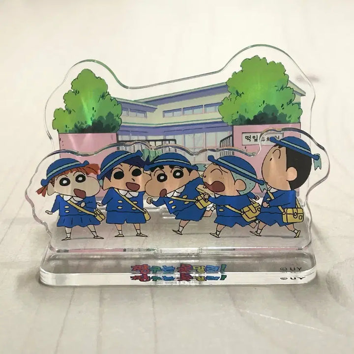 [BUNJANG] Crayon Shin-chan Ddeokip Kindergarten Ddeokip Ranger Kindergarten Acrylic Stand / 짱구는못말려 떡잎유치원 떡잎방범대 유치원 등원길 아크릴 스탠드
