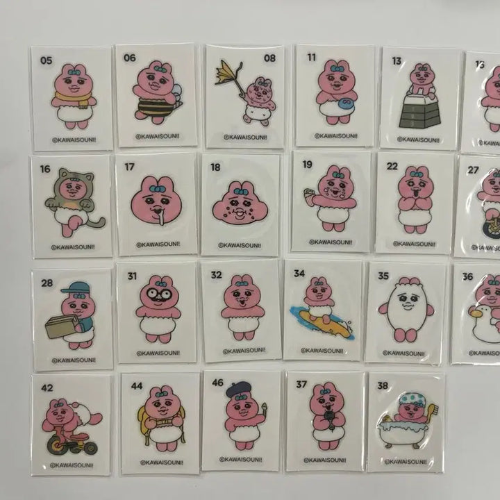 [BUNJANG] Ppanjji Tokki Sticker Bundle Set / 빤쮸토끼 띠부씰 일괄 판매