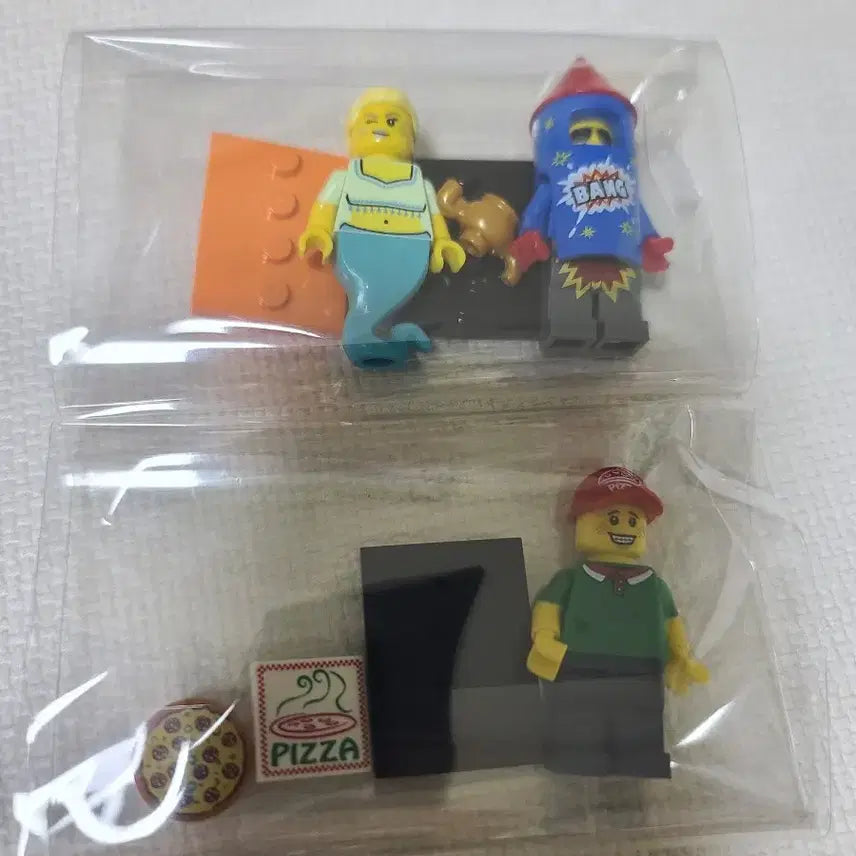 [BUNJANG] Lego Minifigure Pizza Delivery Guy Set / 레고 미니피규어 피자배달부 팝니다.