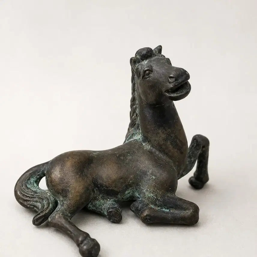 [BUNJANG] Vintage Bronze Horse Sculpture Paperweight / 년대가 좋은청동 말 조각상(문진)