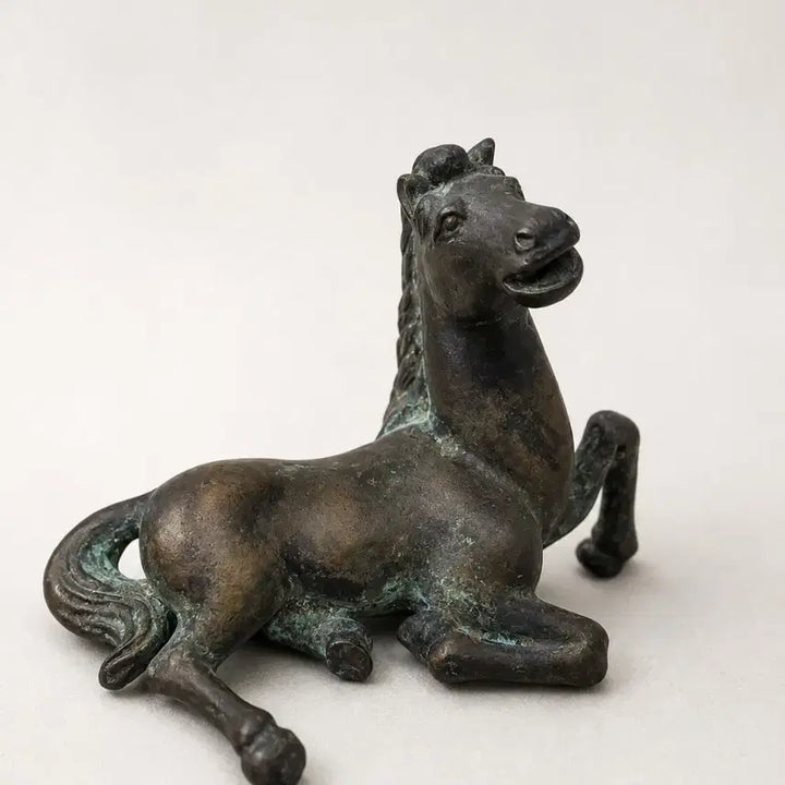 [BUNJANG] Vintage Bronze Horse Sculpture Paperweight / 년대가 좋은청동 말 조각상(문진)