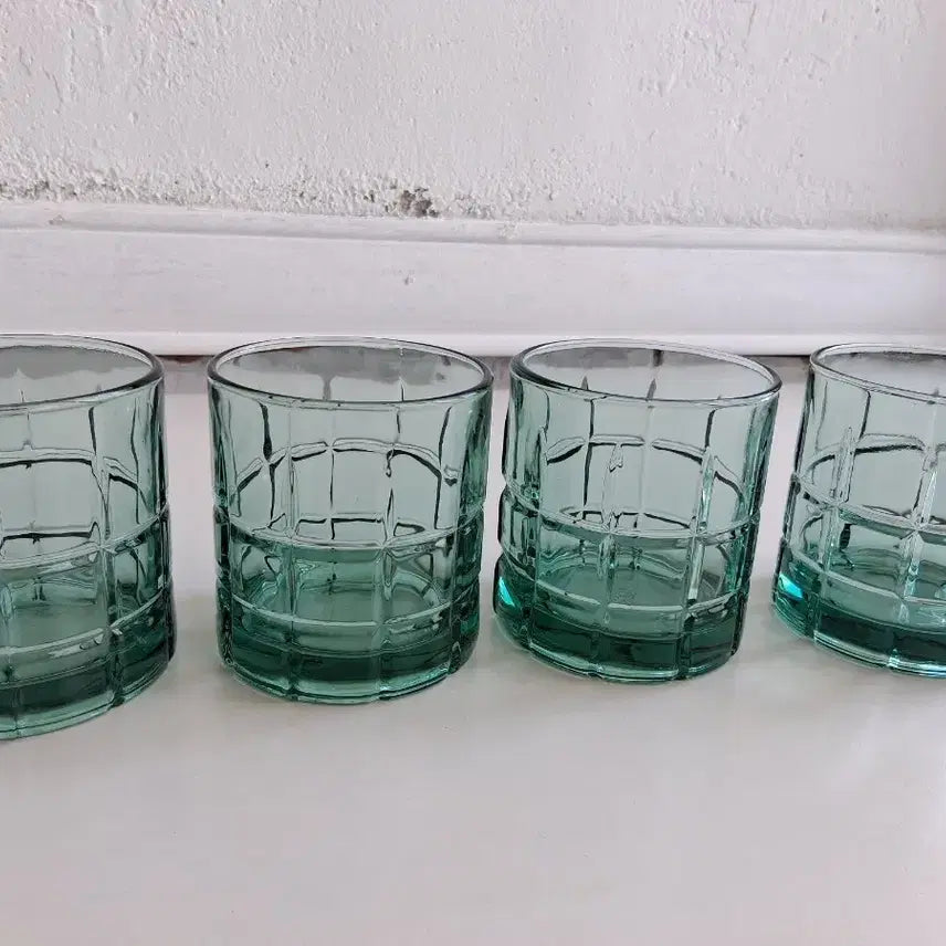 [BUNJANG] Anchor Hocking Tartan Glass Set (2 Pieces) / 빈티지. 앵커호킹 타탄 글라스 2p