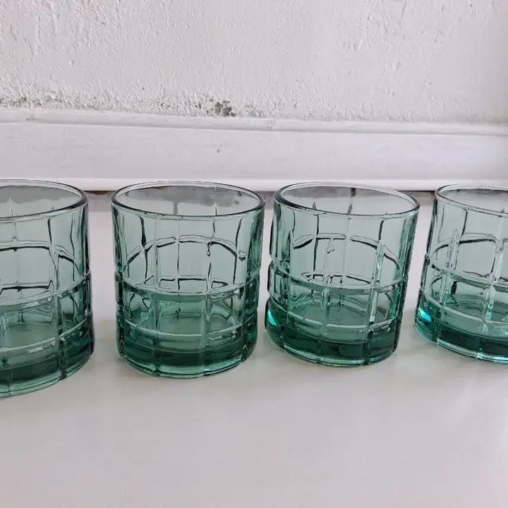 [BUNJANG] Anchor Hocking Tartan Glass Set (2 Pieces) / 빈티지. 앵커호킹 타탄 글라스 2p