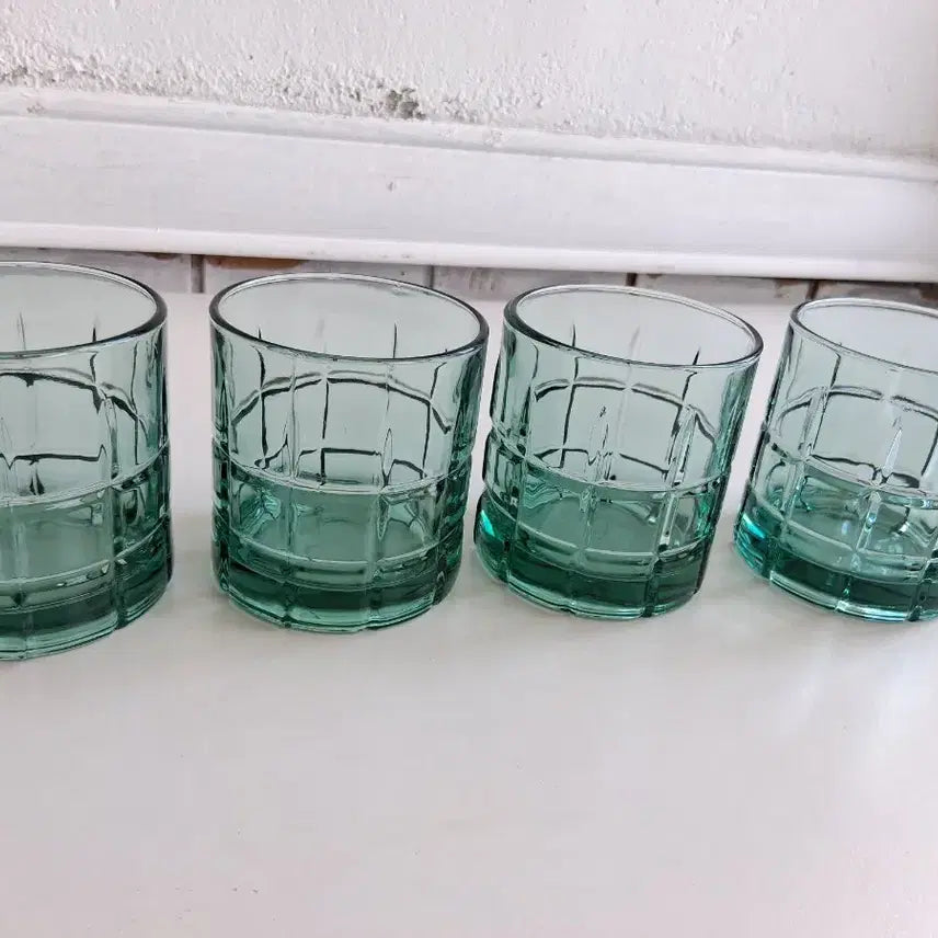 [BUNJANG] Anchor Hocking Tartan Glass Set (2 Pieces) / 빈티지. 앵커호킹 타탄 글라스 2p