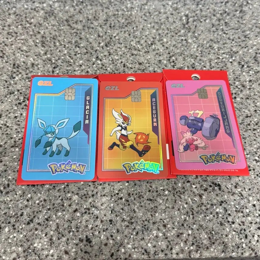 [BUNJANG] CU E-Zil Pokémon 30th Anniversary Transportation Cards Bundle Set / CU이즐 포켓몬스터 30주년 교통카드 3종 일괄