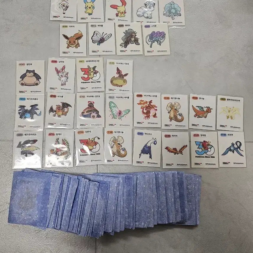 [BUNJANG] Pokemon 30th Anniversary Stickers (90s Tear-off Style) / 포켓몬 30주년 띠부씰들 판매 해요 (조건부 1장당 무조건 2,300원)
