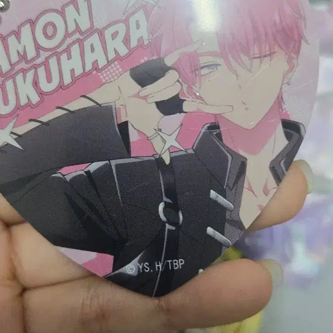 [BUNJANG] Tamon Collaboration Cafe Acrylic Keyring, Can Badge, Photocard, and Mini Uchiwa Set / 타몬군 콜라보카페 인형 캔뱃지 포토카드 특전