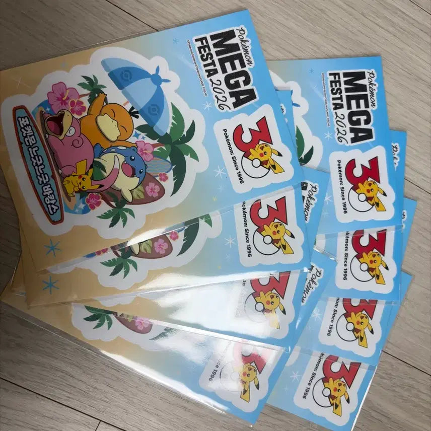 [BUNJANG] Pokemon Megafesta 2026 Busan Popup Exclusive Sticker Set / 부산 포켓몬 메가페스타 2026 팝업 특전 스티커 3장