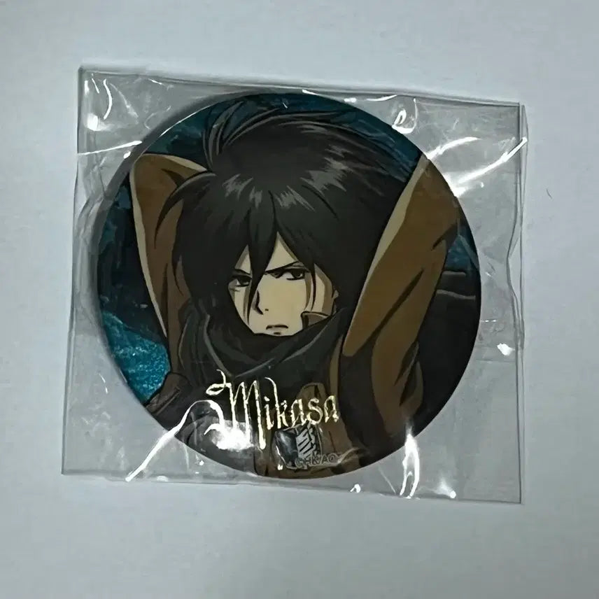 [BUNJANG] Attack on Titan Mikasa Ackerman Can Badge / 진격의거인) 미카사 아커만 캔뱃지