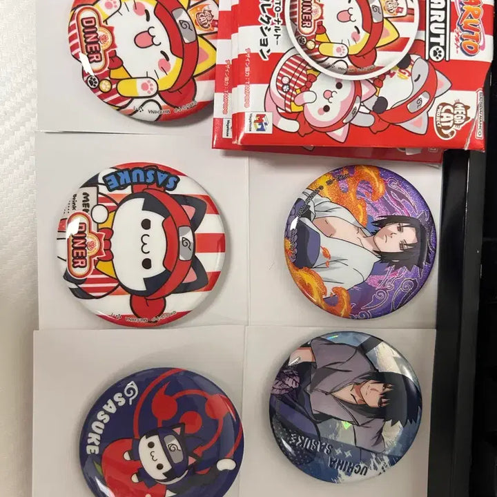 [BUNJANG] Naruto Sasuke Cat Design Can Badge Bundle Set / 나루토 사스케 캔뱃지 일괄 판매