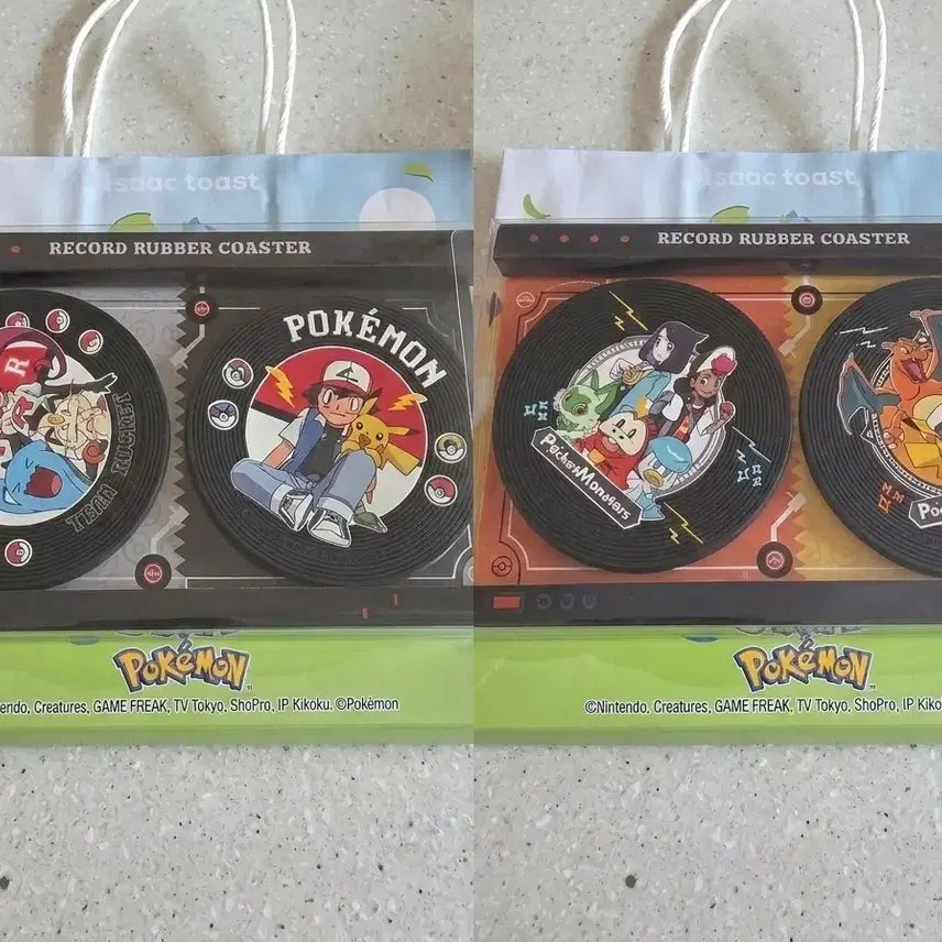 [BUNJANG] Pokemon Store "Record Lover" Coaster Set / 포켓몬 스토어 레코드 러버 코스터 세트