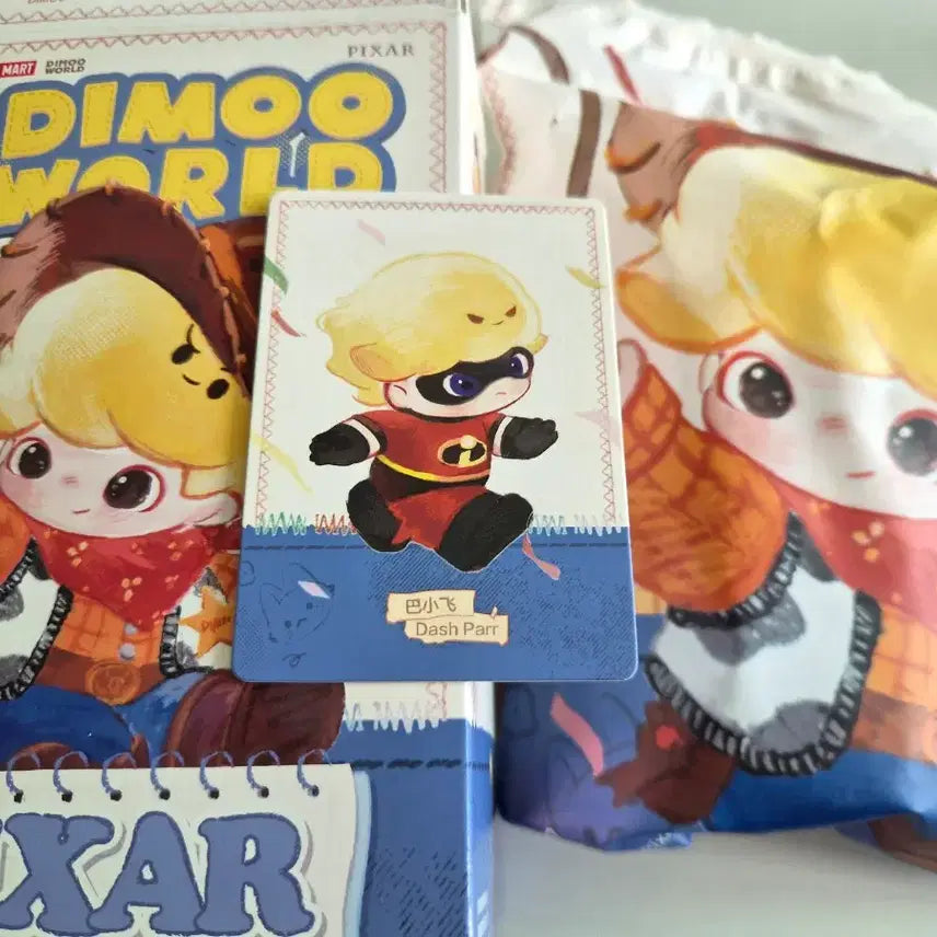 [BUNJANG] Pop Mart Pixar Dimoo Incredible Dash Figure Keyring / 팝마트 픽사 디무 인크레더블 대쉬 파 인형 키링 + 디무 랏소