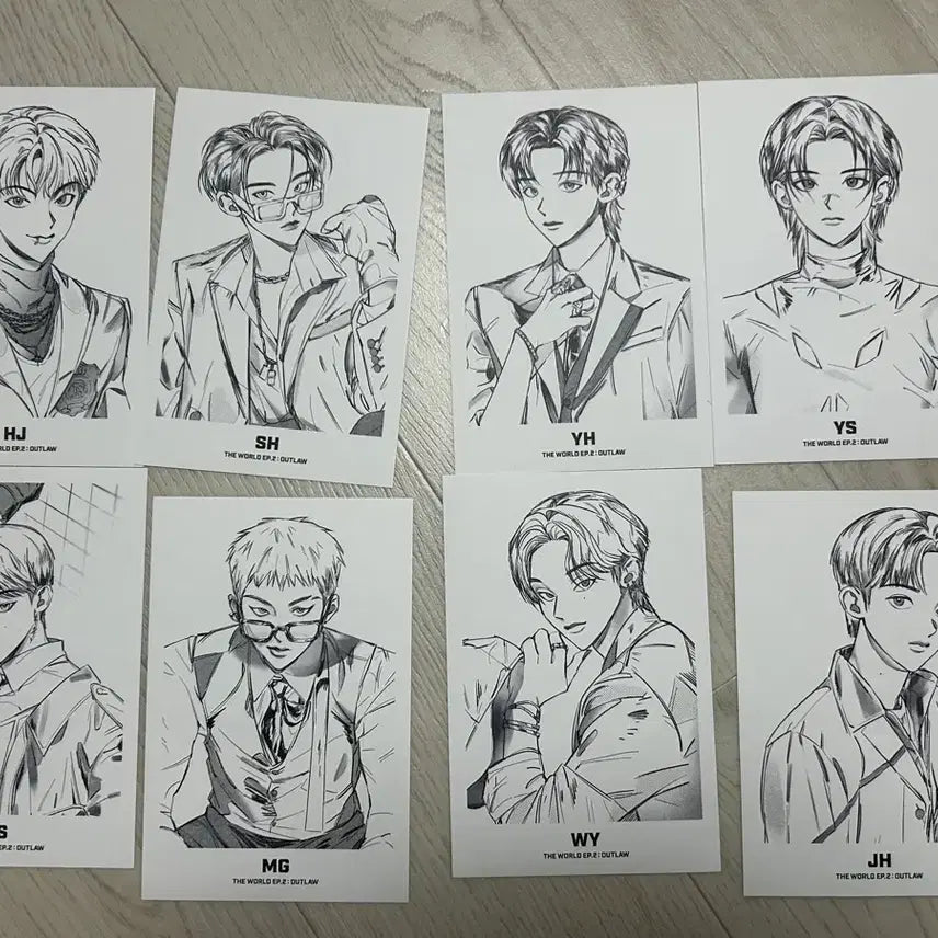 [BUNJANG] ATEEZ Promotion Goods + Illustration Postcard Bundle Set / 에이티즈 프로모션 굿즈 + 일러스트 엽서 일괄
