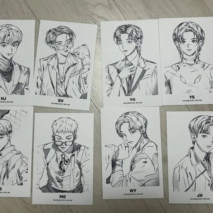 [BUNJANG] ATEEZ Promotion Goods + Illustration Postcard Bundle Set / 에이티즈 프로모션 굿즈 + 일러스트 엽서 일괄