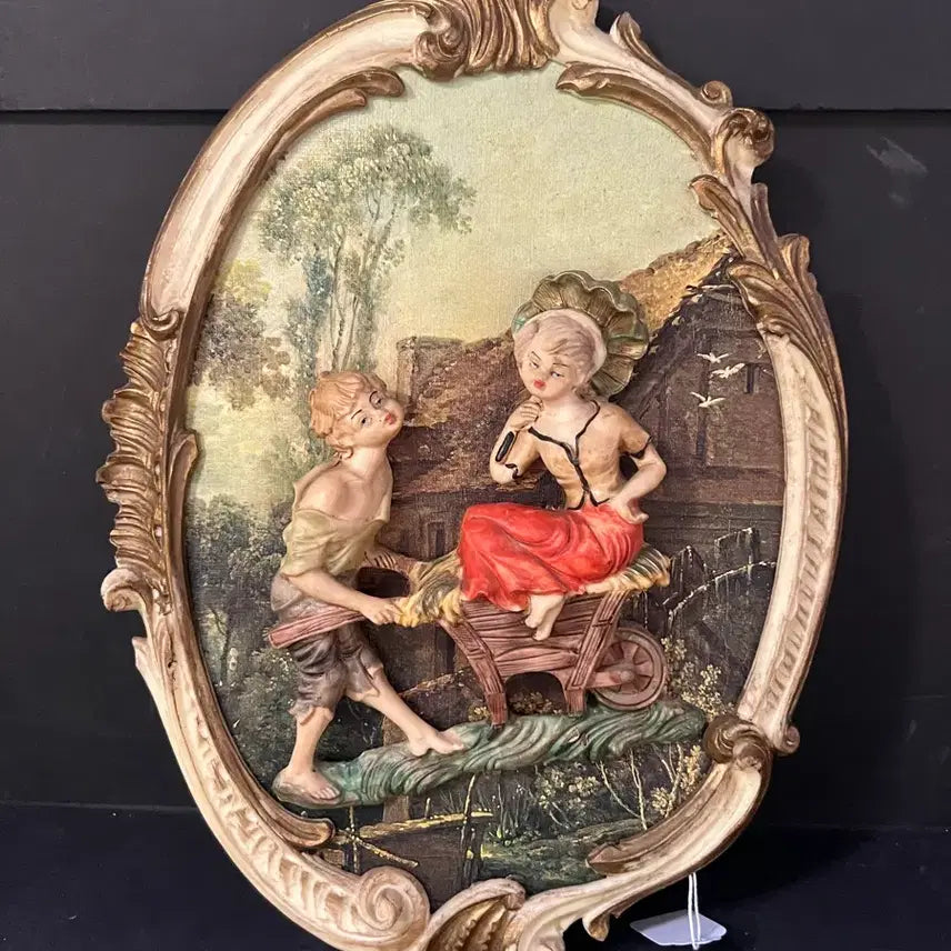 [BUNJANG] Italian Resin Relief Wall Plaque / 이태리 레진 피규어 벽걸이 부조 액자