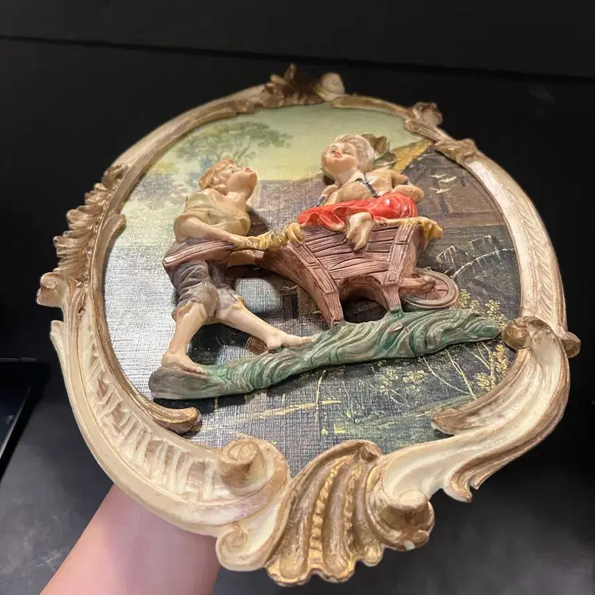 [BUNJANG] Italian Resin Relief Wall Plaque / 이태리 레진 피규어 벽걸이 부조 액자