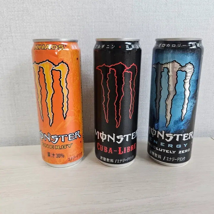 [BUNJANG] Monster Energy Japan Limited Edition Sealed 3-Can Set (Cuba Libre, Khaos, Absolutely Zero) / [희귀/단종] 일본 한정 몬스터 에너지 미개봉 3종 세트 (쿠바리브레, 카오스, 앱솔루틀리 제로)