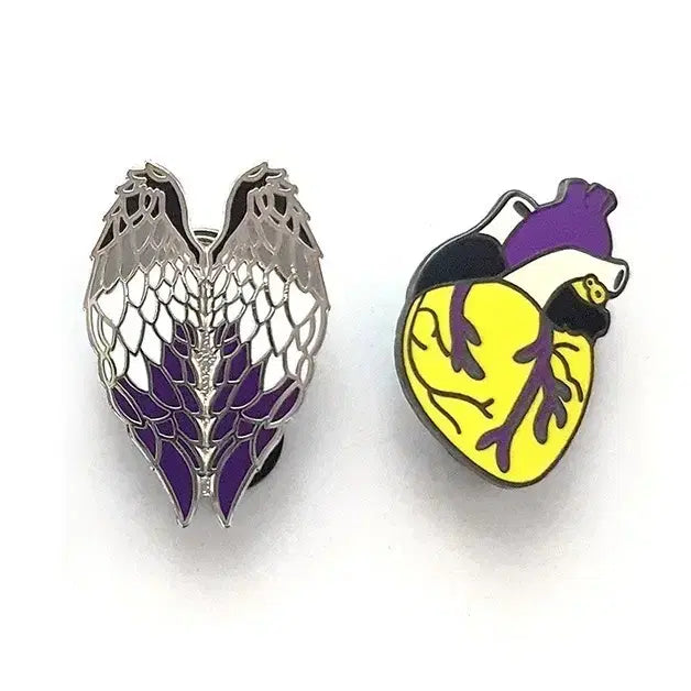 [BUNJANG] Asexual Non-binary Pin Badge Set / 무성애 논바이너리 뱃지 세트