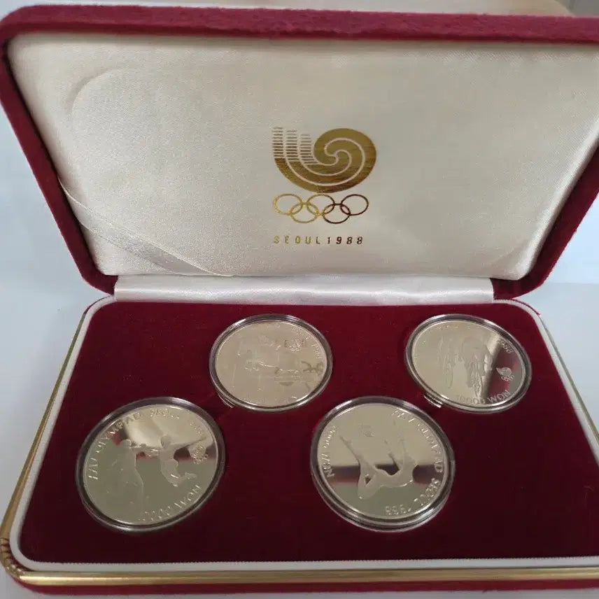 [BUNJANG] 1988 Seoul Olympics Commemorative Coin Set - 5th Issue Silver Proof Coins (4-Coin Set) / 제 24회 서울올림픽대회 기념주화 5차 은화 4종세트/ 무광프루프