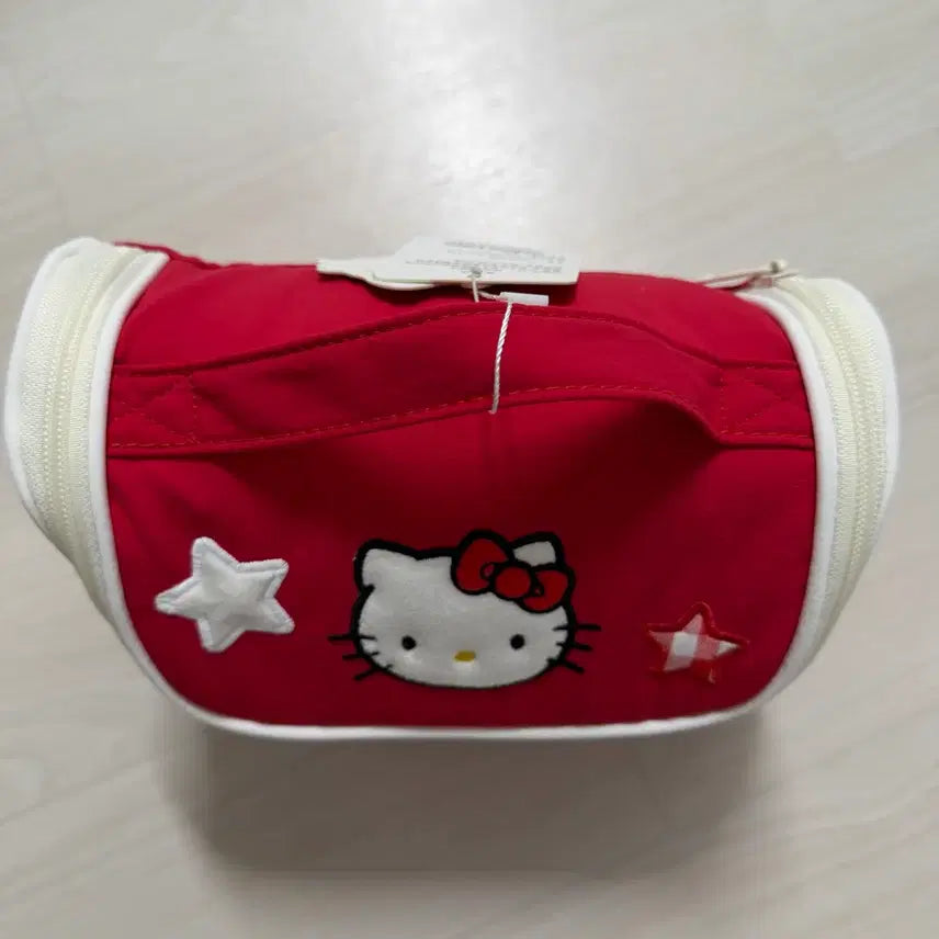 [BUNJANG] Hello Kitty Red Polka Dot Star Pouch Handbag / 산리오 헬로키티 키티 빨간색 레드 땡땡이 별 파우치 손가방 가방