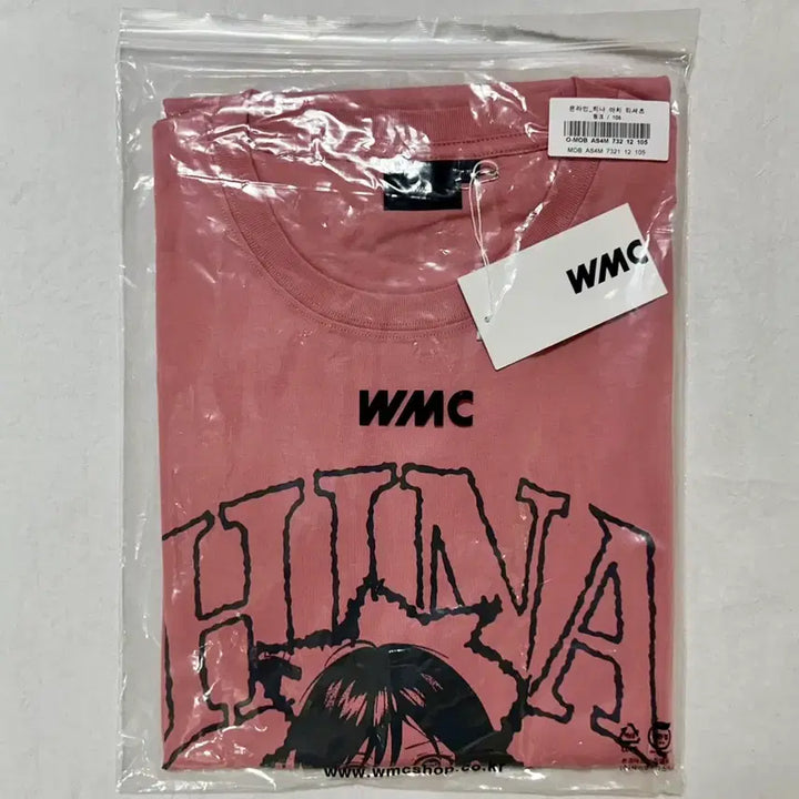 [BUNJANG] WMC Hina Collaboration T-Shirt / WMC 더블유엠씨 qwer 큐더블유이알 히나 콜라보 티셔츠 미사용