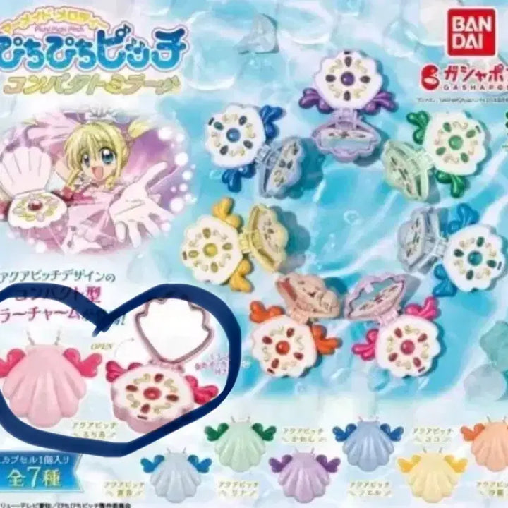 [BUNJANG] Peach Peach Pitch Compact Mirror Gacha Lucia Pink / 피치피치핏치 컴팩트미러 가챠 핑크 루치아 단순개봉
