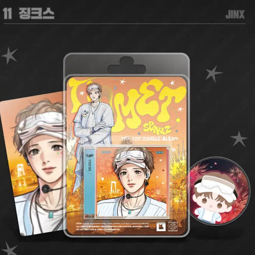 [BUNJANG] Jinx Sparkles NFC Mini CD Keyring (Sealed) / 미개봉) 징크스 스파클즈 NFC 미니 CD 키링