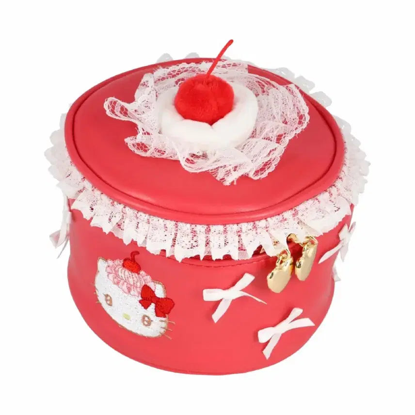 [BUNJANG] Sanrio Hello Kitty Whipped Cherry Cake Cosmetic Pouch / [새상품]산리오 헬로키티 휘핑 체리 케이크 모양 화장품 파우치