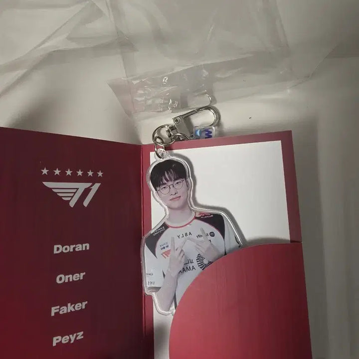 [BUNJANG] T1 Faker Doran Photocard Acrylic Keyring Bundle Set / 우리은행 T1 페이커 도란 포토카드 아크릴 키링 일괄