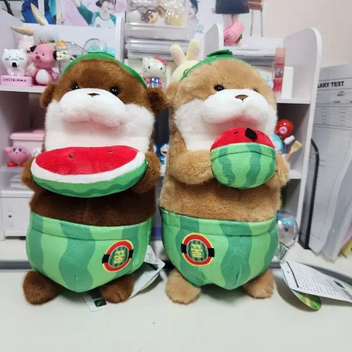 [BUNJANG] Authentic Watermelon Plush Dolls Set of 2 / 정품 (새상품)귀여운 수박 인형 2개 세트