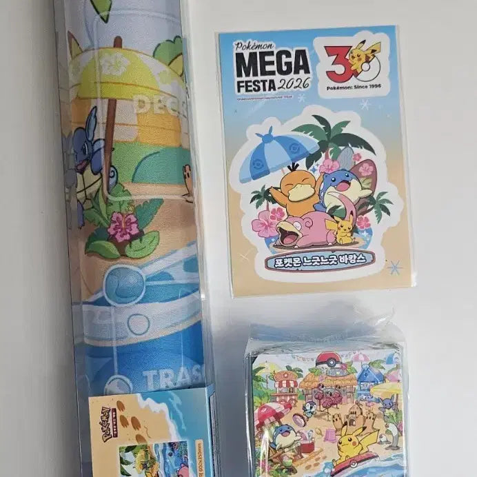 [BUNJANG] Pokemon Card Chilling Reign Playmat + Deck Case Set / 포켓몬카드 칠링비치 매트 + 덱케이스 세트